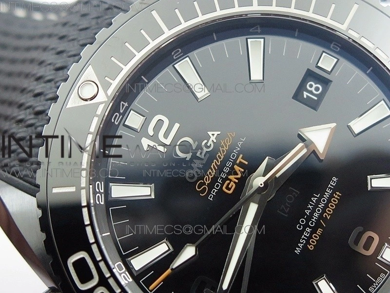 Planet Ocean 45.5mm Deep Black Real Ceramic VSF 1:1 Best Edition on Black Nylon Strap A8906 Super Clone